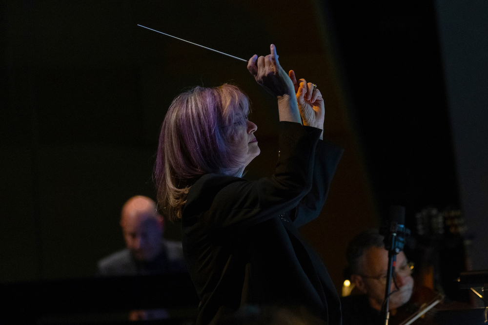 Maestra Noreen Green conducting at the Soraya.