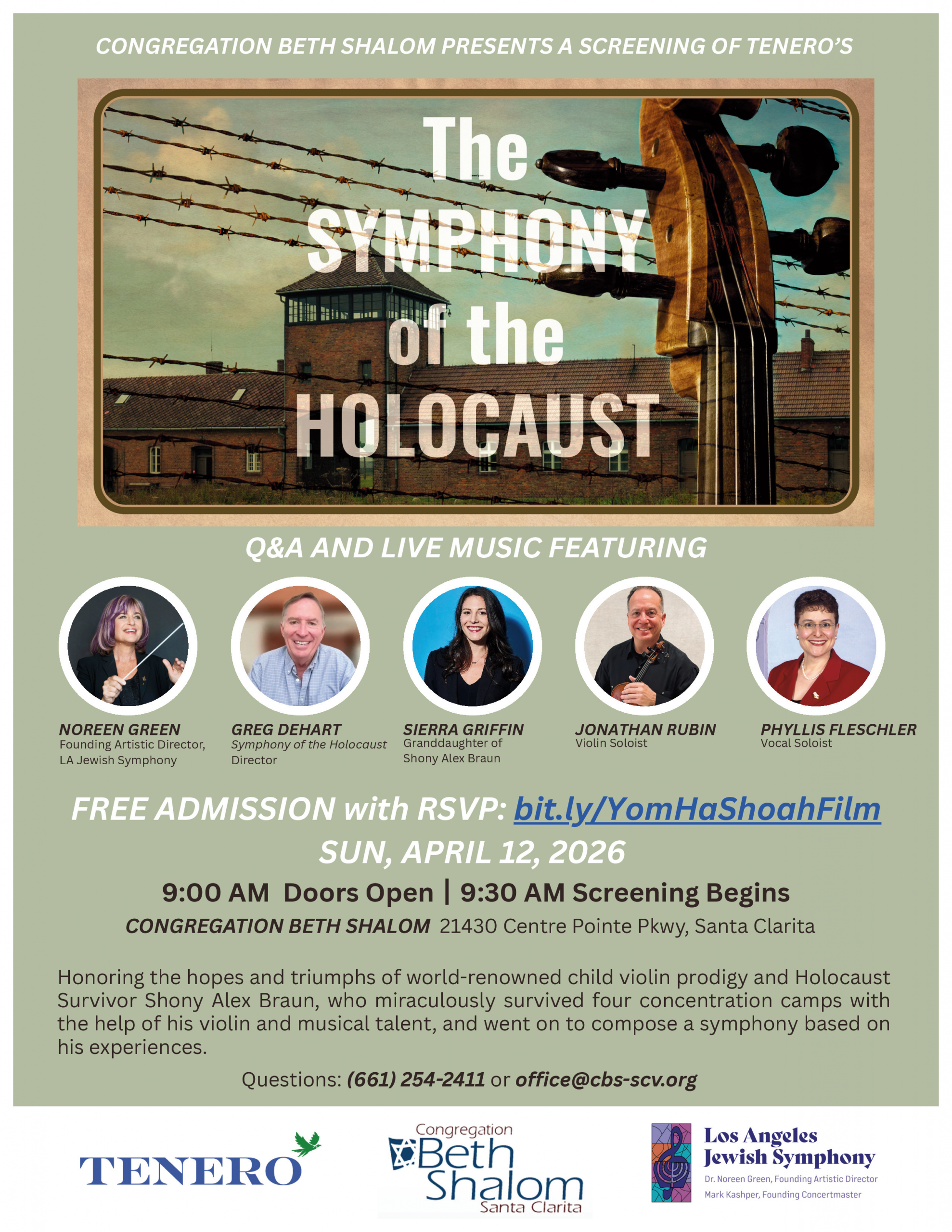 a flyer for the LAJS concert "A World of Jewish Music"