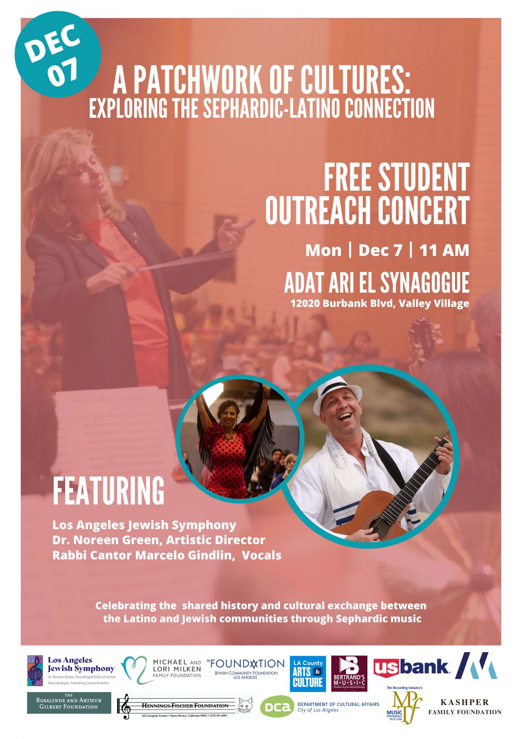 4th and 5th graders students attending a Patchwork concert cheer with their hands in the air, waiving their red concert programs excitedly.